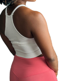 Ribbed Cami Racerback Tank Top - White